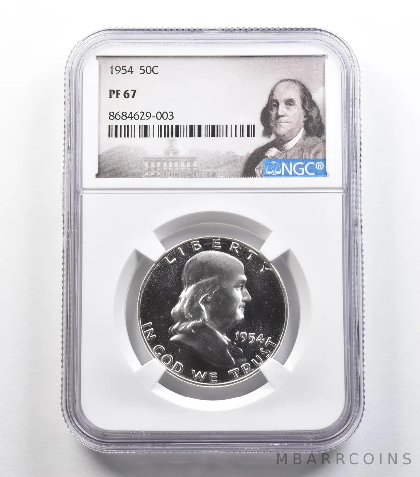 1954 Franklin Half Dollar PF67 NGC PQ *9157