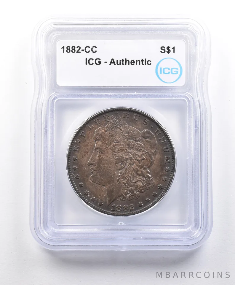 1882-CC Morgan Silver Dollar Authentic ICG *3252