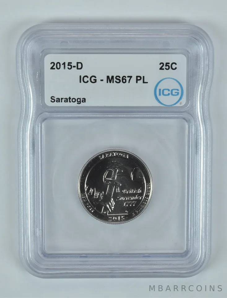 2015-D Washington Quarter ATB Saratoga MS67 PL ICG