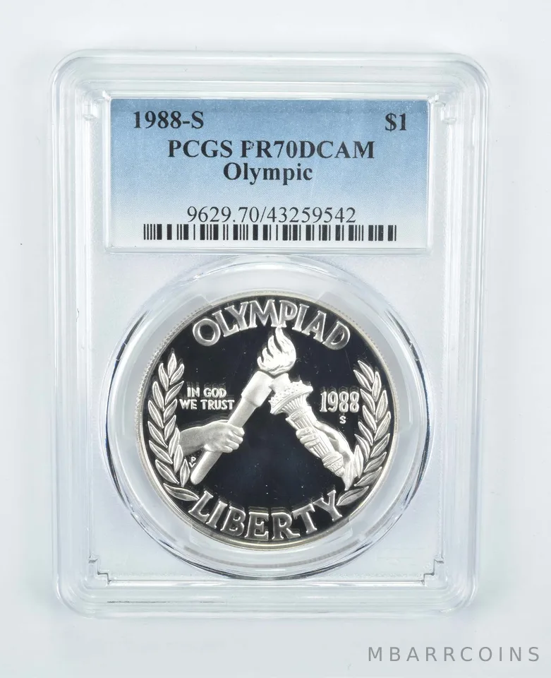 1988-S Olympic Torches Commemorative Silver Dollar PR70 PCGS