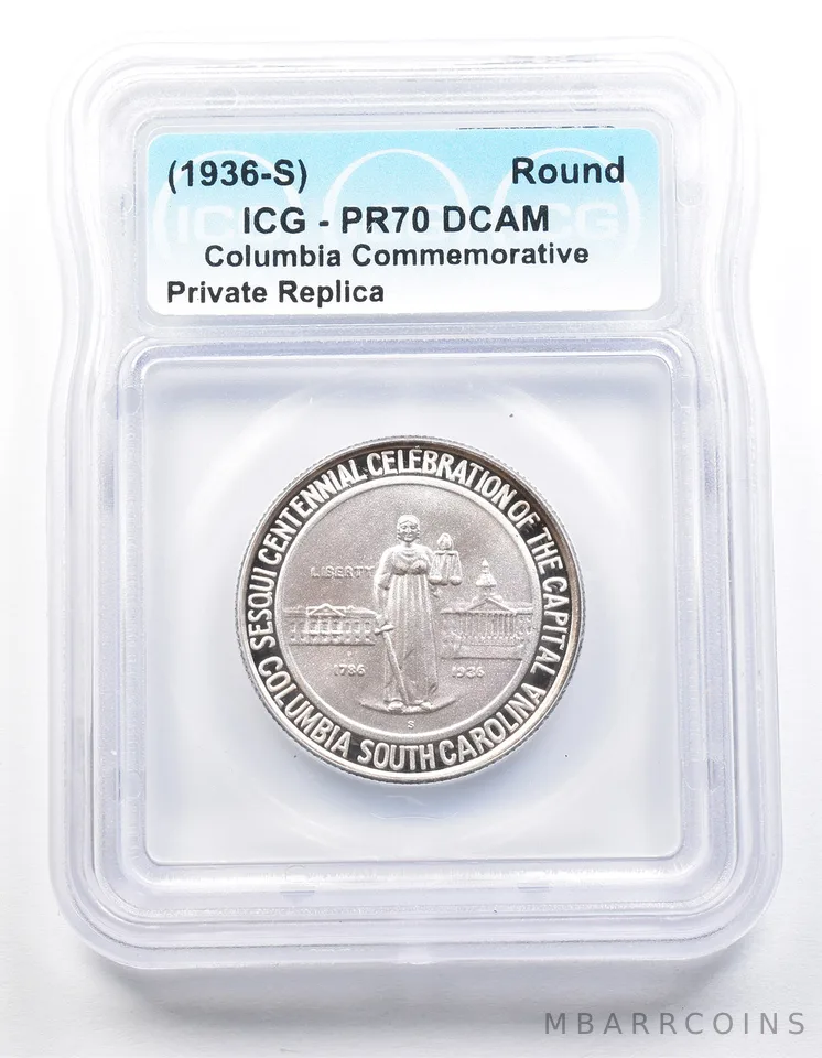 1936-S Columbia Half Dollar PR70 ICG Museum Gallery Strike *1276