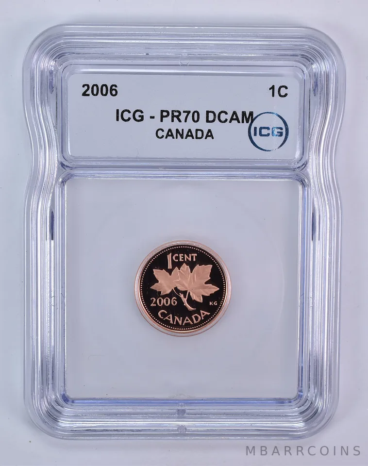 2006 Canada 1 Cent PR70 DCAM ICG
