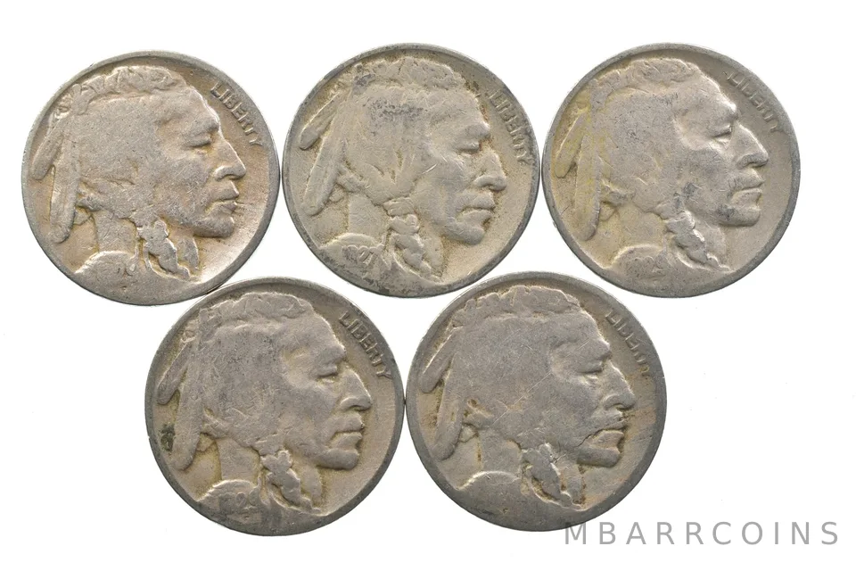 BETTER Lot 1929-S 1927-S 1929-D 1929-S Worn Date Buffalo Nickel Collection *102