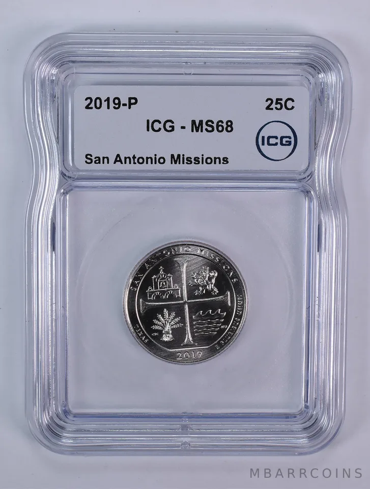 2019-P Washington Quarter ATB San Antonio Missions MS68 ICG