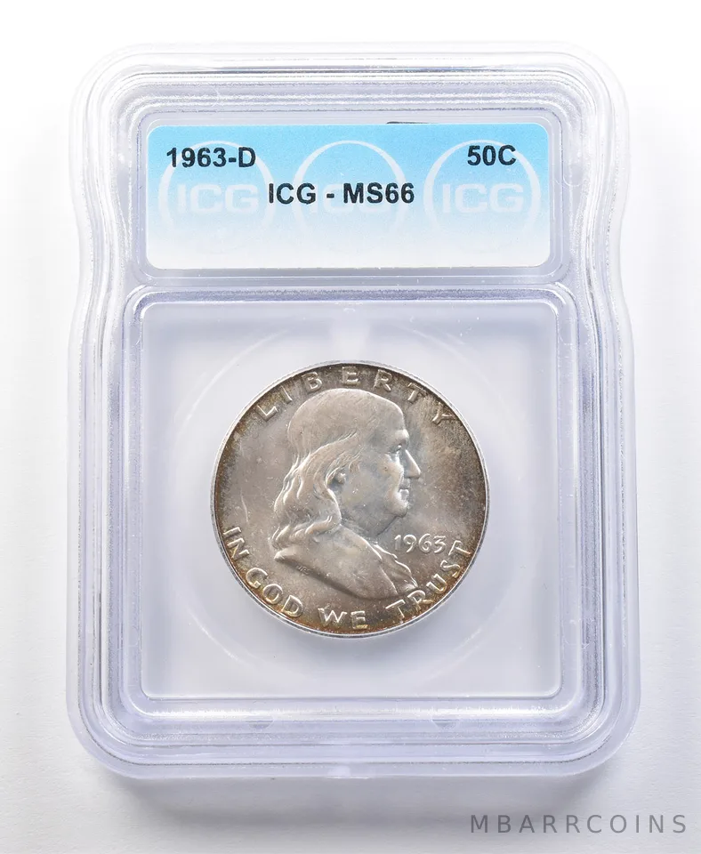 1963-D Franklin Half Dollar MS66 ICG *0056