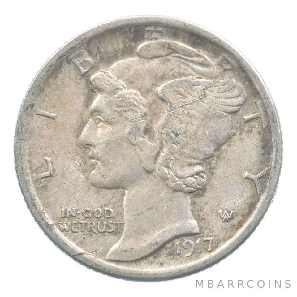 1917-D Mercury Dime *9668