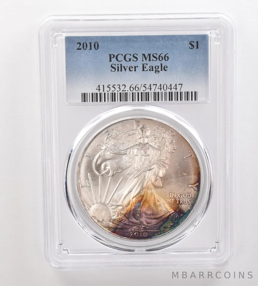 2010 American Silver Eagle MS66 PCGS Beautiful Tone *3235