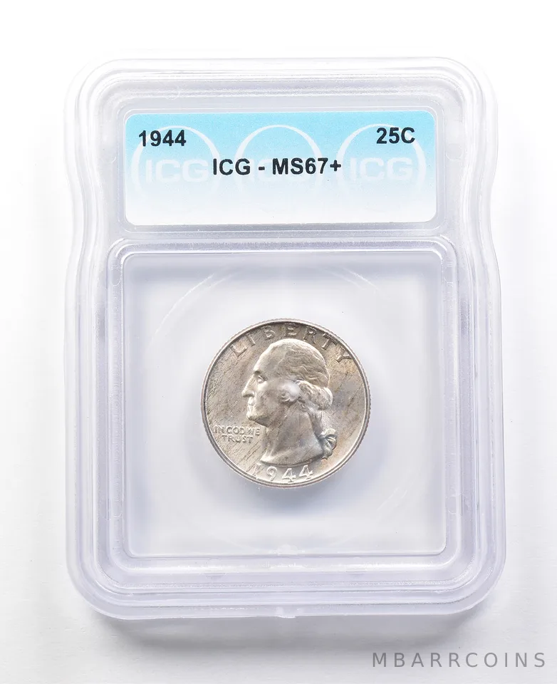 1944 Washington Quarter MS67+ ICG a3022