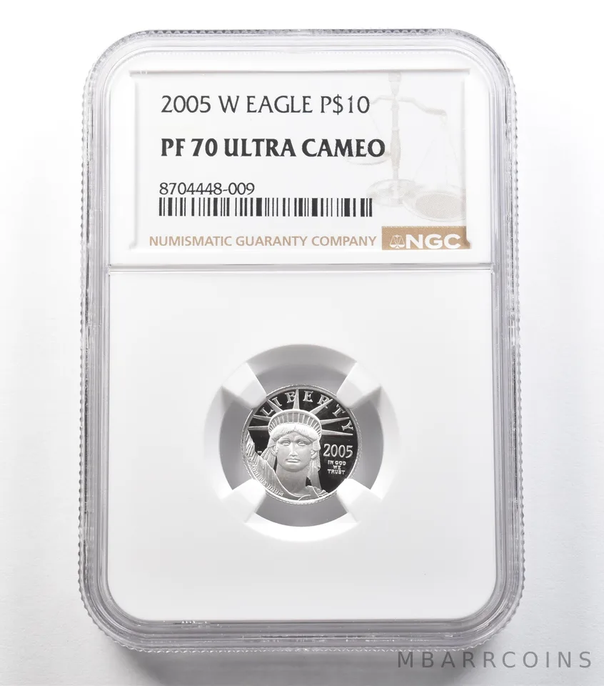 2005-W $10 American Platinum Eagle 1/10 Oz Platinum PF70 UCAM NGC