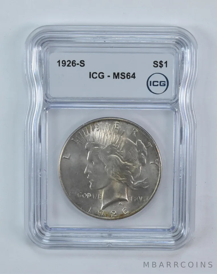 1926-S Peace Silver Dollar MS64 ICG