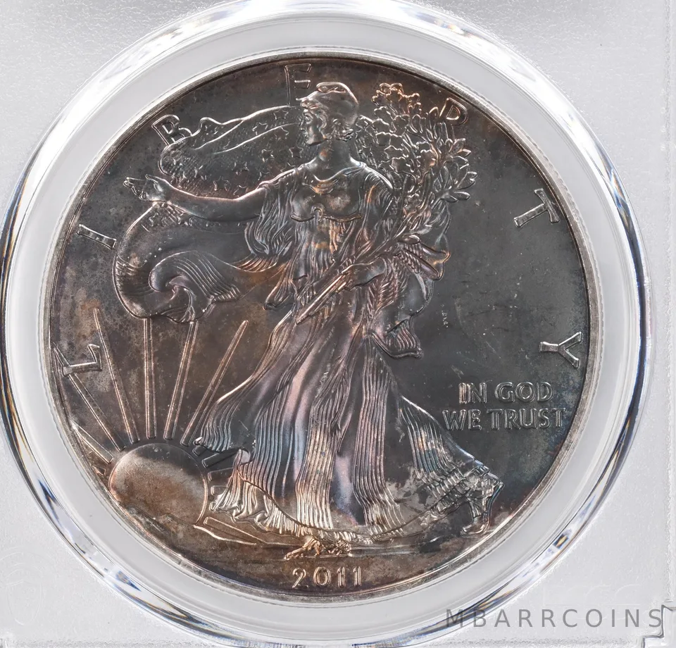 2011 American Silver Eagle MS68 PCGS Beautiful Tone *1153