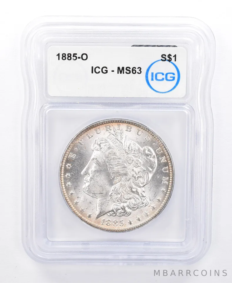 1885-O Morgan Silver Dollar MS63 ICG Beautiful Tone Reverse *8716