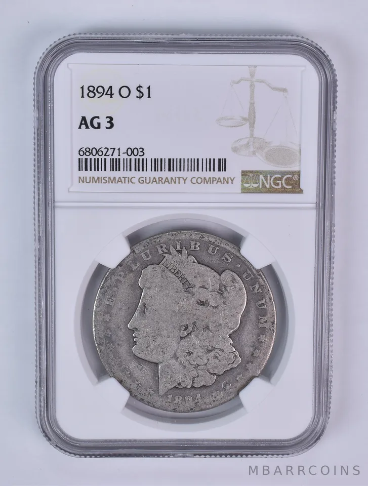 1894-O Morgan Silver Dollar AG3 NGC Lowball