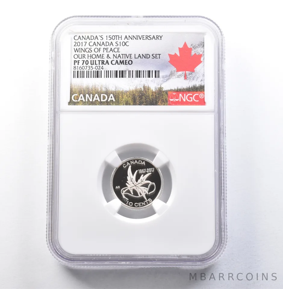 2017 Canada 10 Cents Silver Our Home & Native Land Set PF70 NGC a5881