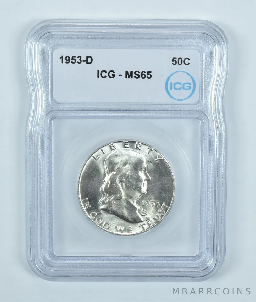 1953-D Franklin Half Dollar MS65 ICG