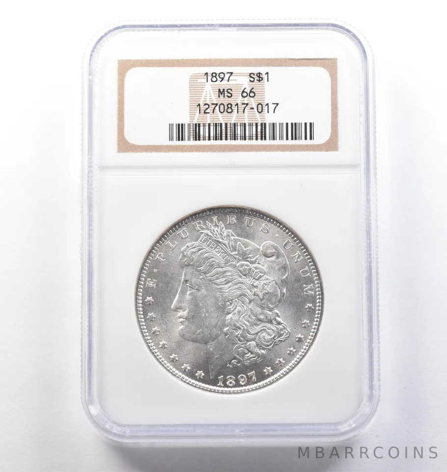1897 Morgan Silver Dollar MS66 NGC PQ *3857