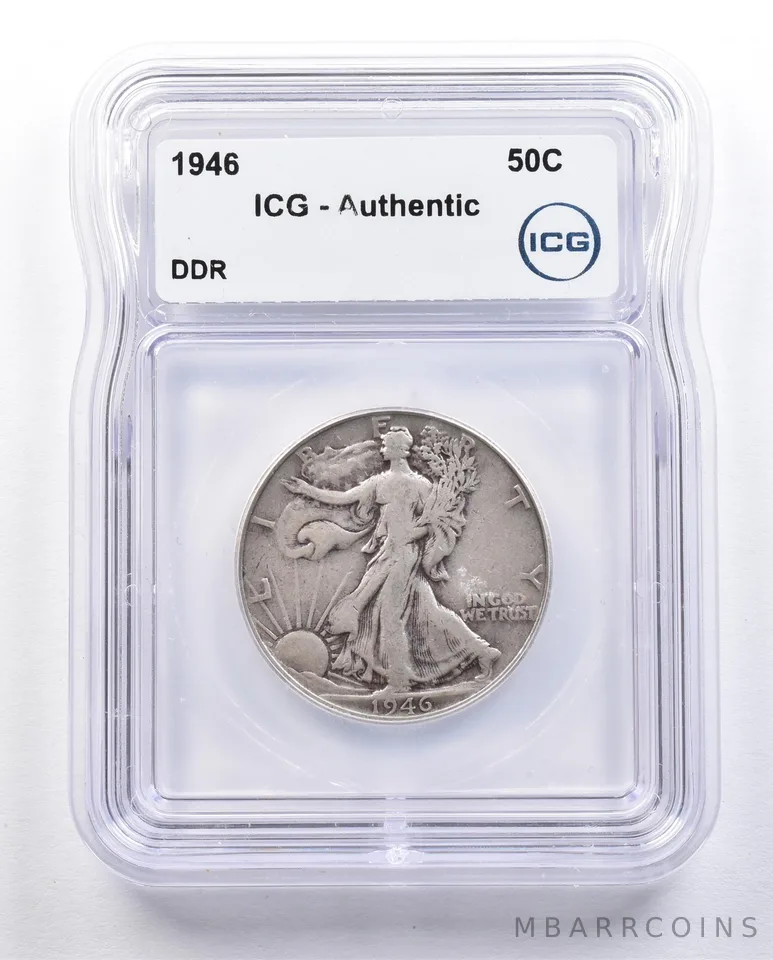 1946 Walking Liberty Half Dollar DDR Authentic ICG *1659