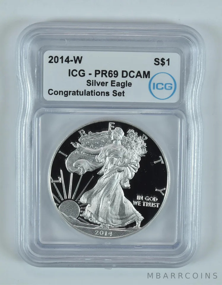 2014-W American Silver Eagle Congratulations Set PR69 DCAM ICG