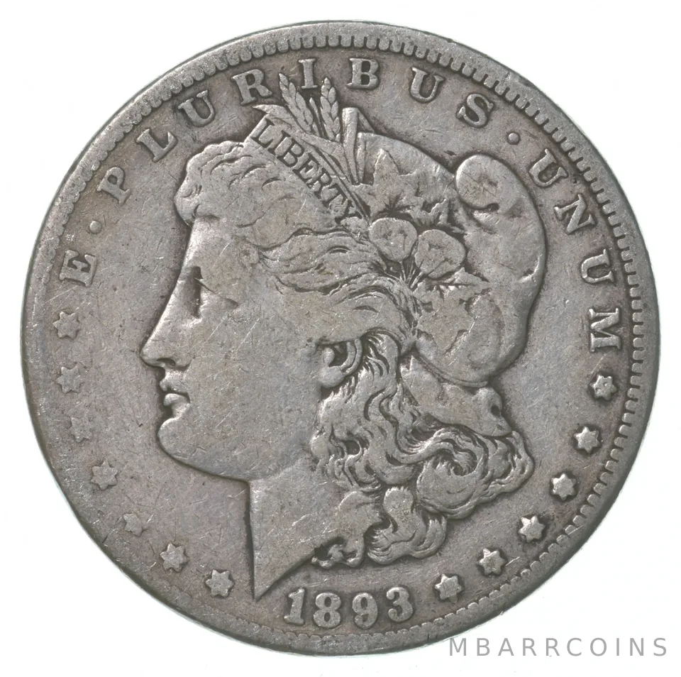 1893-CC Morgan Silver Dollar a5647