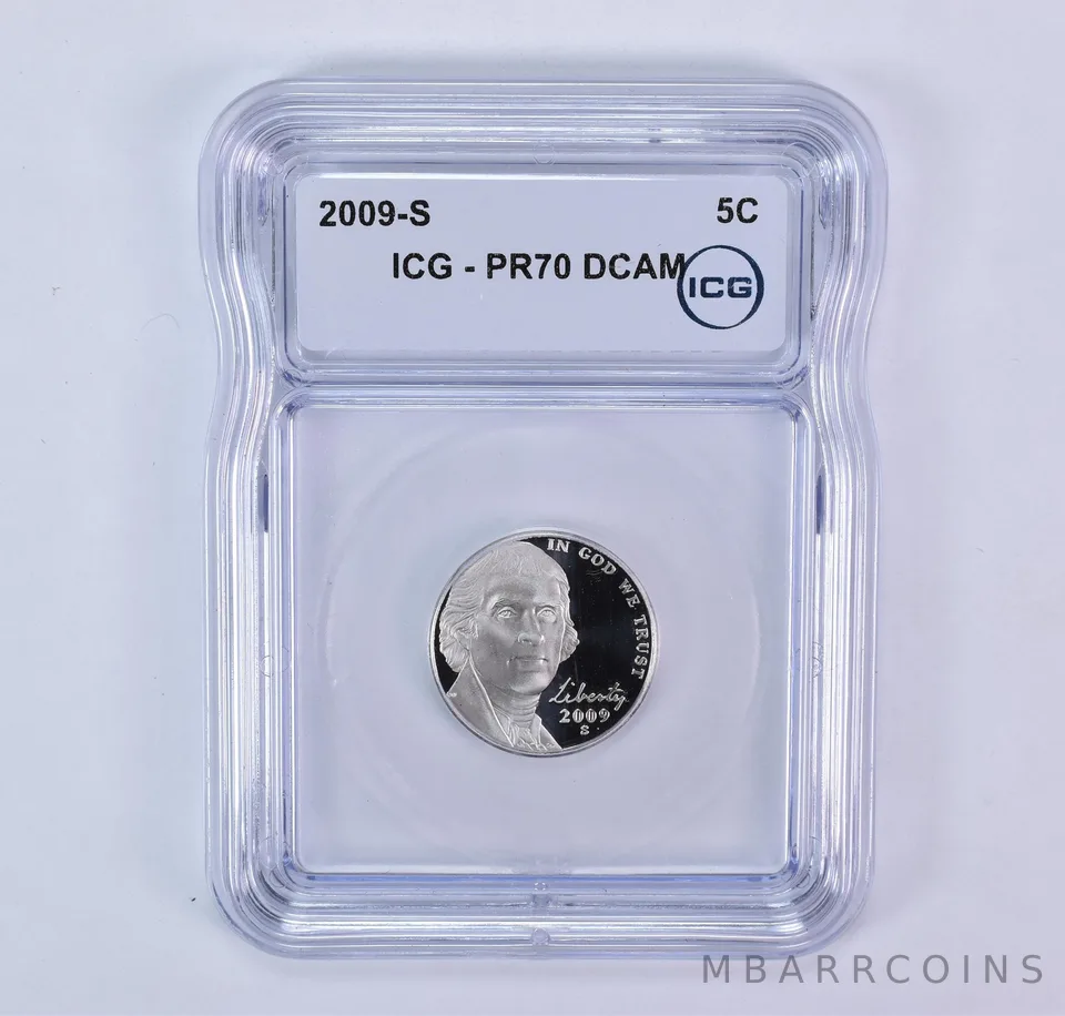 2009-S Jefferson Nickel PR70 DCAM ICG