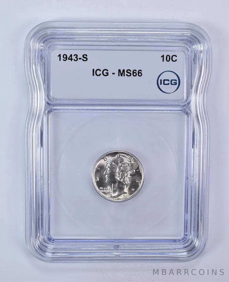 1943-S Mercury Dime MS66 ICG