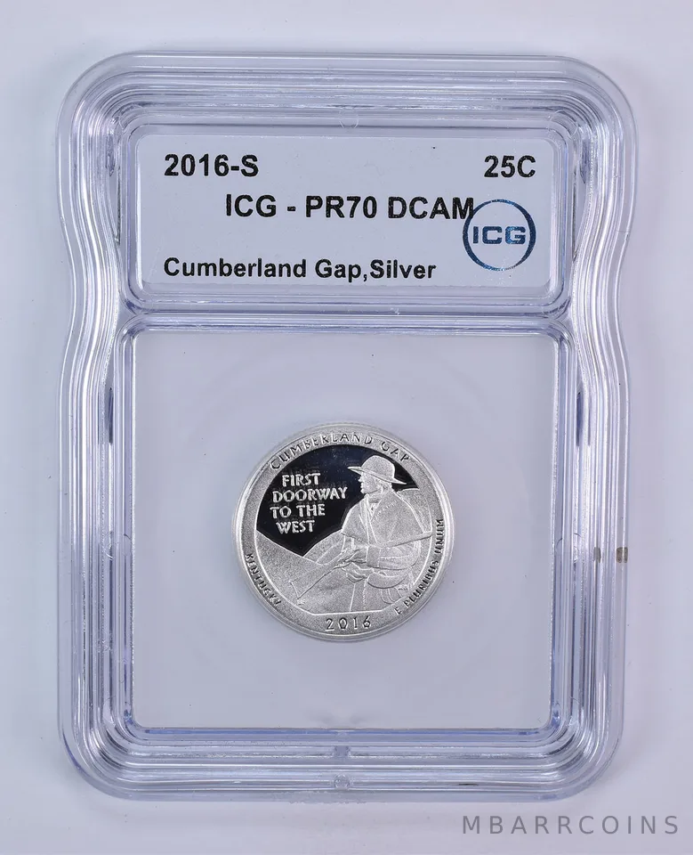 2016-S Washington Quarter ATB Cumberland Gap Silver PR70 DCAM ICG