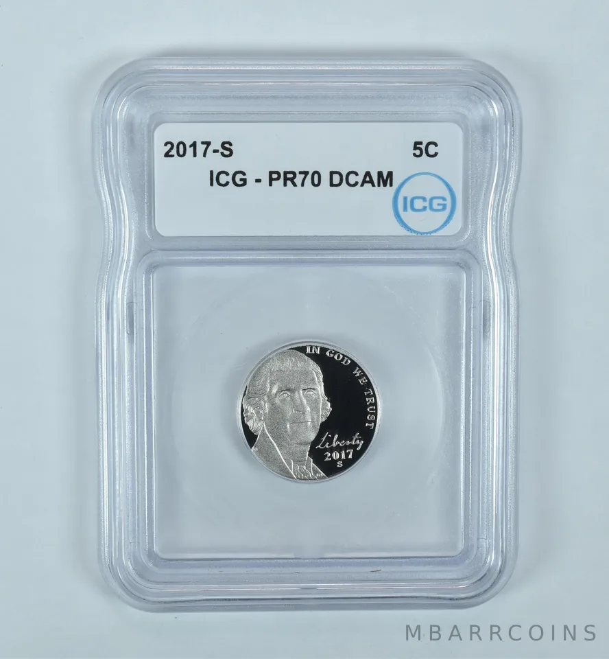 2017-S Jefferson Nickel PR70 DCAM ICG