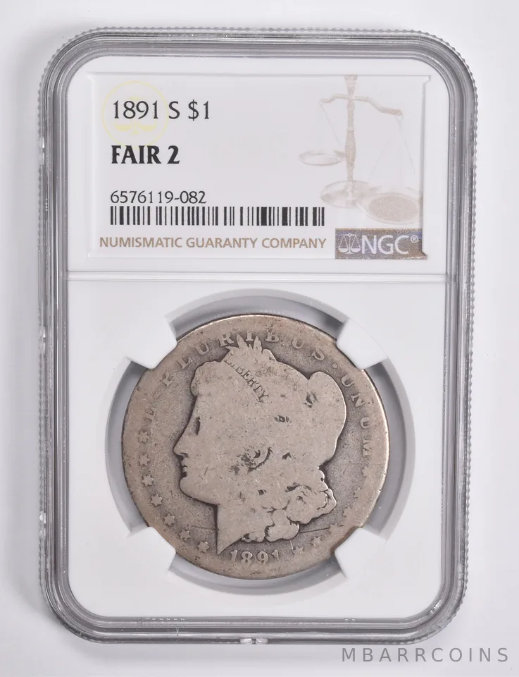 FAIR 2 1891-S Morgan Silver Dollar NGC Lowball Low Ball a4652