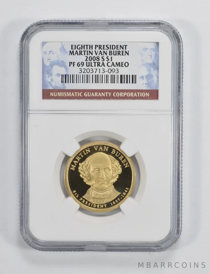 2008-S Presidential $1 Martin Van Buren PF69 UCAM NGC