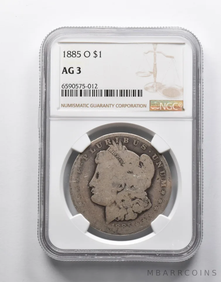 AG3 1885-O Morgan Silver Dollar NGC Lowball Low Ball Pocket Piece *9114