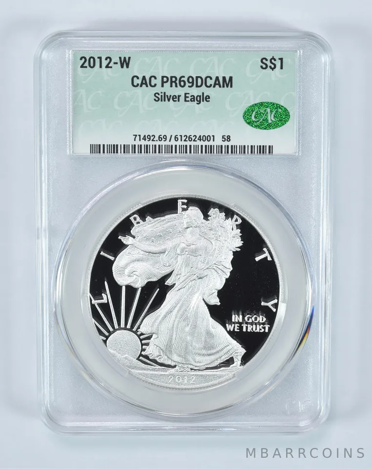 2012-W American Silver Eagle PR69 DCAM CAC CACg