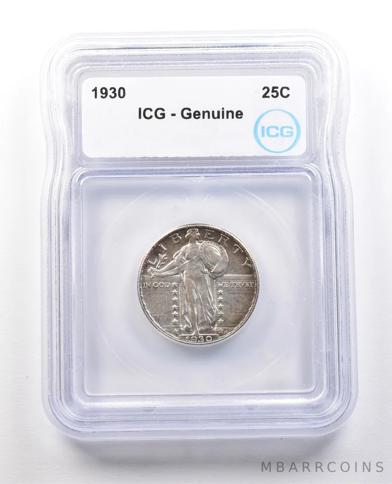 1930 Standing Liberty Quarter Genuine ICG *1391