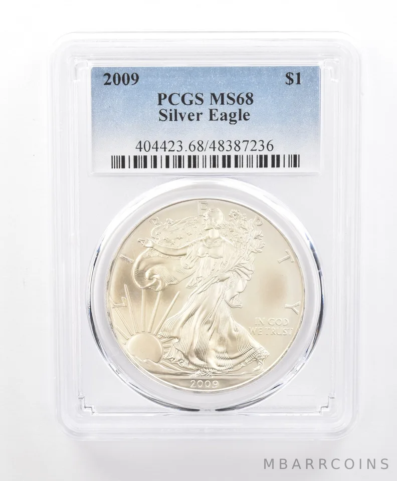 MS68 2009 American Silver Eagle PCGS Beautiful Tone Neo Radio Active Look *0105