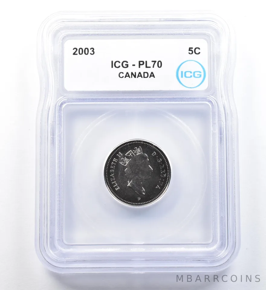 2003 Canada 5 Cents SP70 ICG a1140