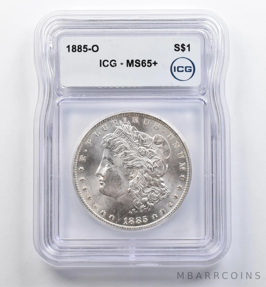 1885-O Morgan Silver Dollar MS65+ ICG *9055