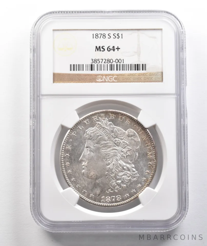 1878-S Morgan Silver Dollar MS64+ NGC a1573