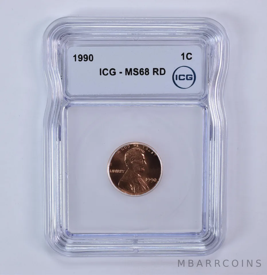 1990 Lincoln Memorial Cent MS68 RD ICG