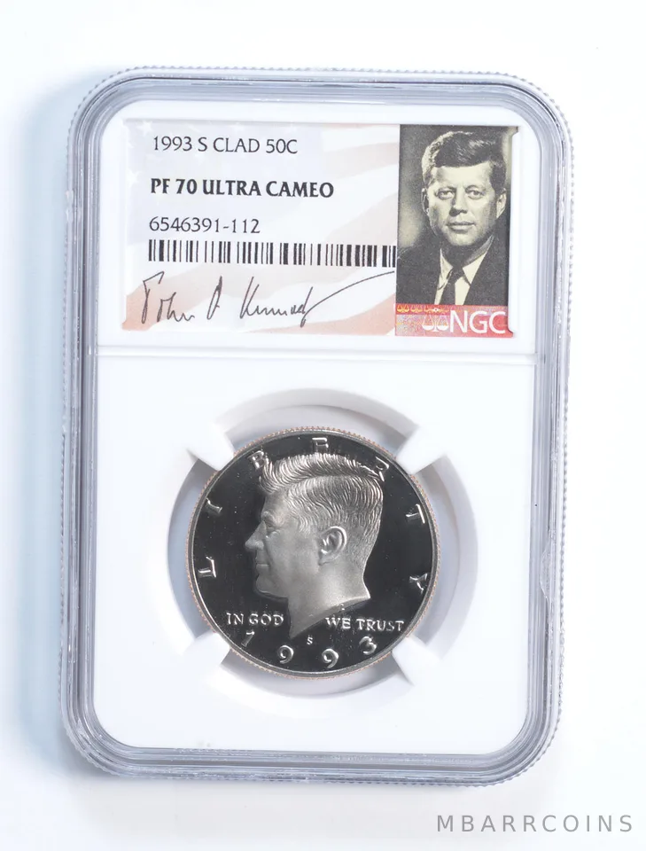 1993-S Kennedy Half Dollar CLAD PF70 NGC Special Lbl