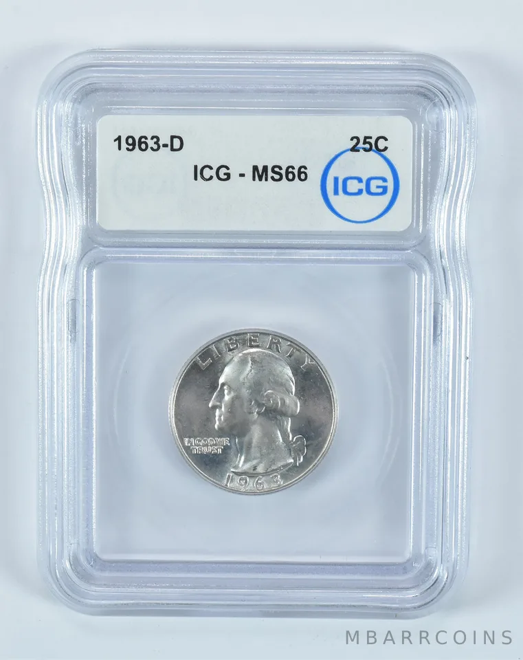 1963-D Washington Quarter MS66 ICG