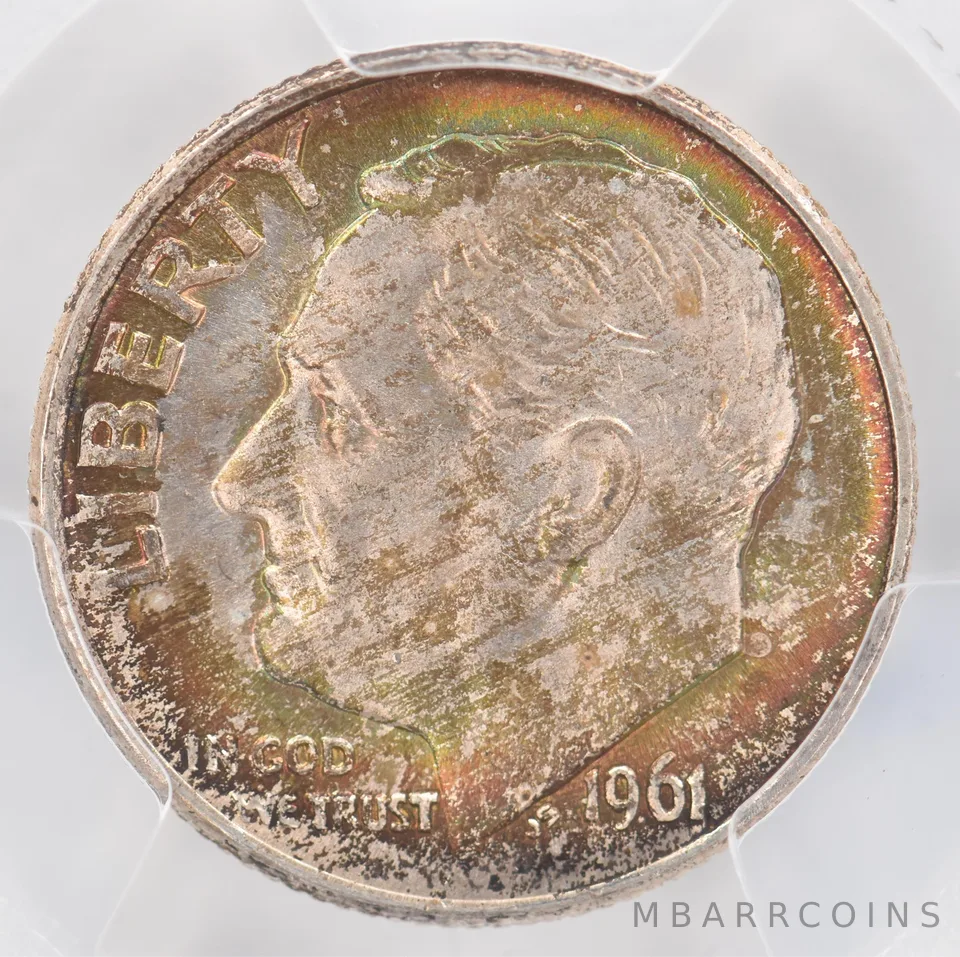 1961-D Roosevelt Dime MS67 FB PCGS Beautiful Tone *0946