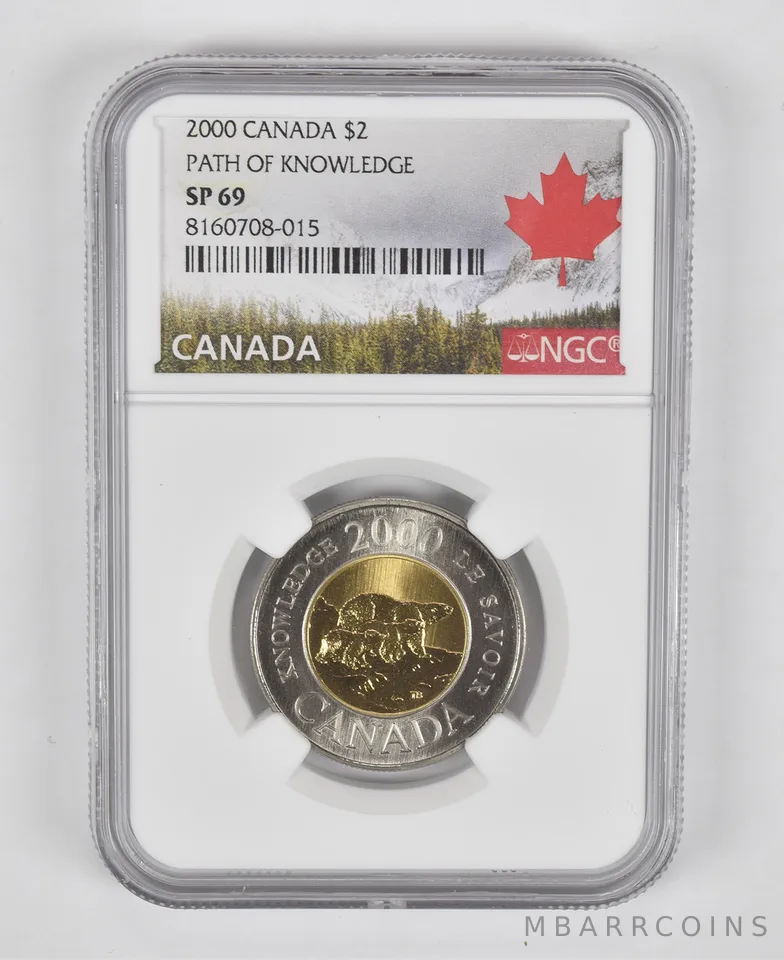 2000 Canada 2 Dollars Path Of Knowledge SP69 NGC Canada Label