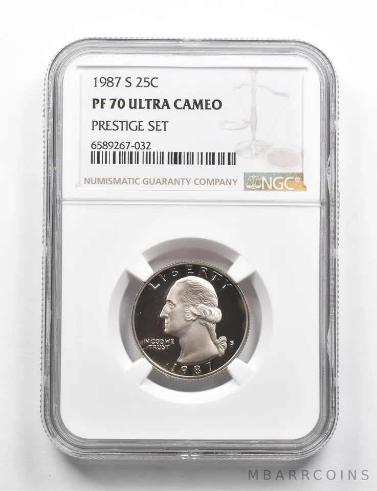 PF70 UCAM 1987-S Washington Quarter Prestige Set NGC RARE PEDIGREE a9761
