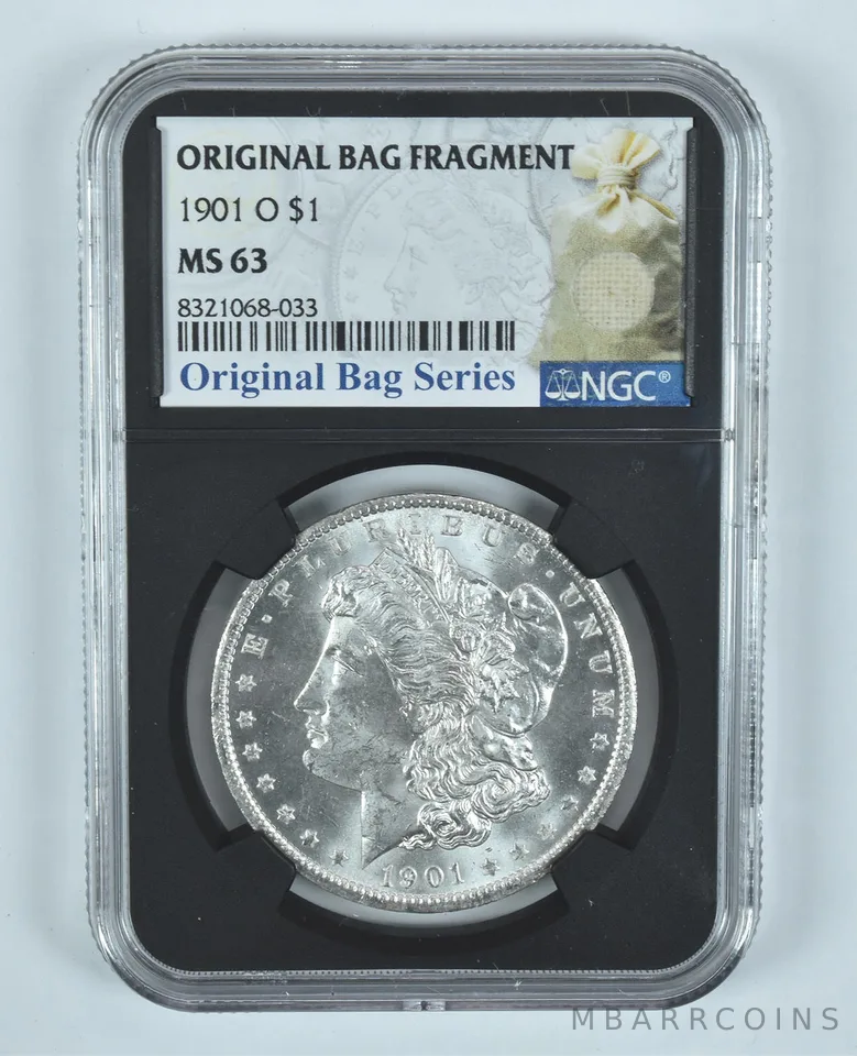 1901-O Morgan Silver Dollar Original Bag Fragment MS63 NGC