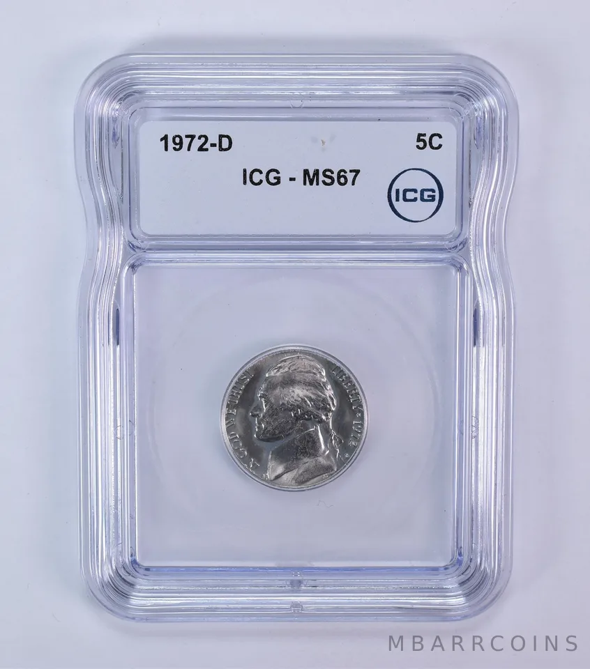 1972-D Jefferson Nickel MS67 ICG