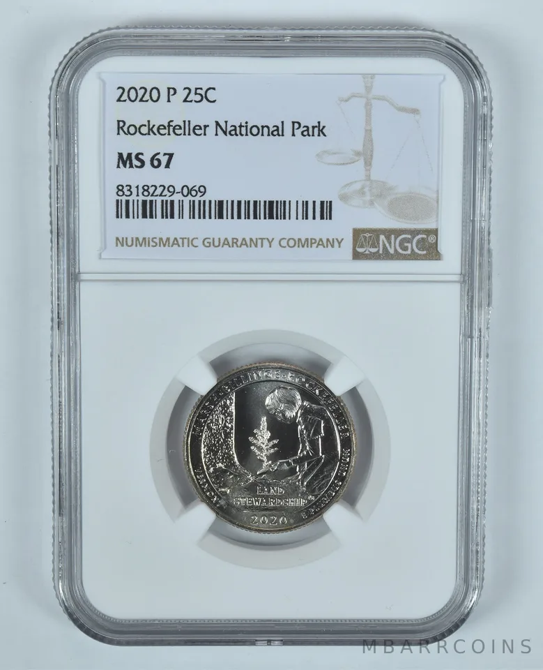 2020-P Washington Quarter Rockefeller National Park ATB MS67 NGC