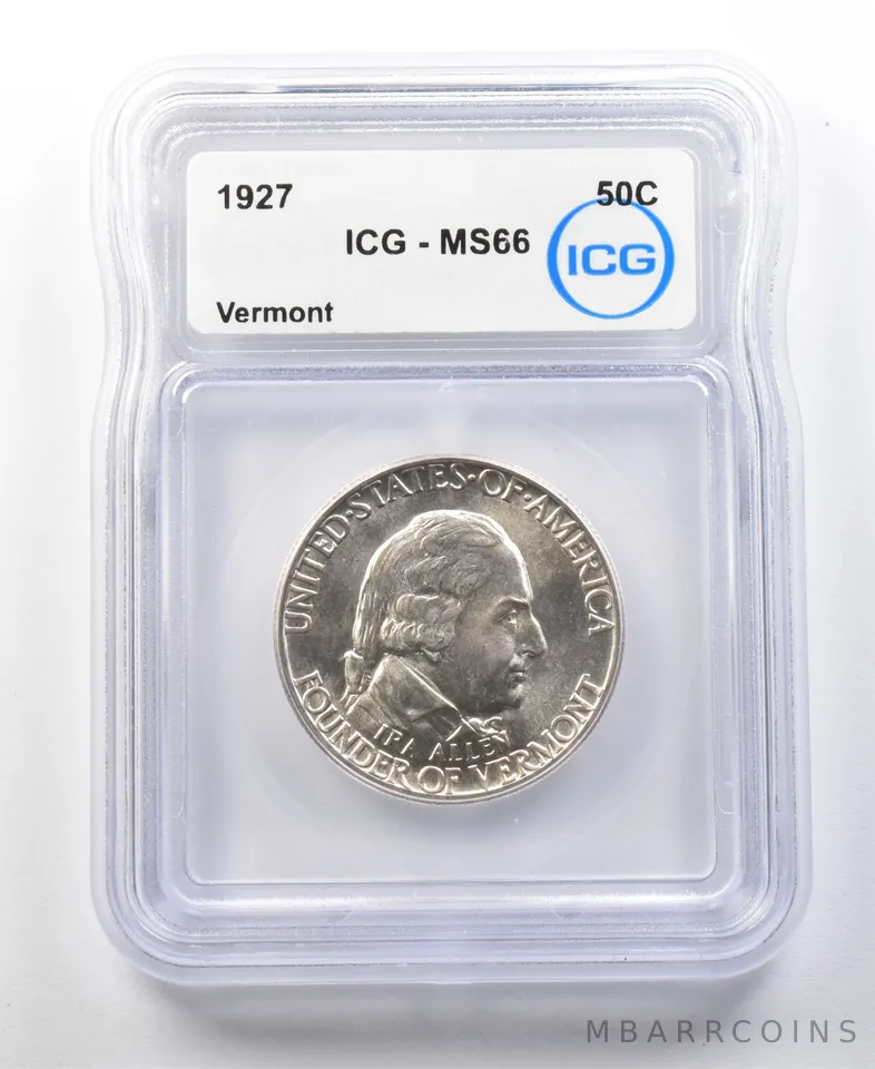 1927 Vermont Commemorative Half Dollar MS66 ICG *0173