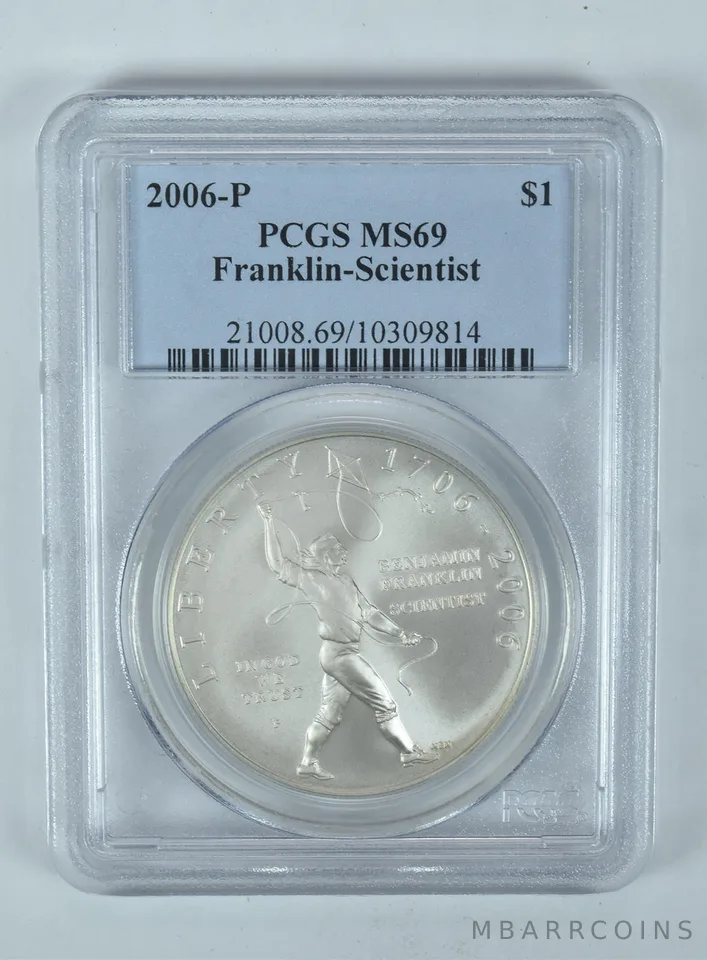 2006-P Franklin Scientist Commemorative Dollar MS69 PCGS Blue Label