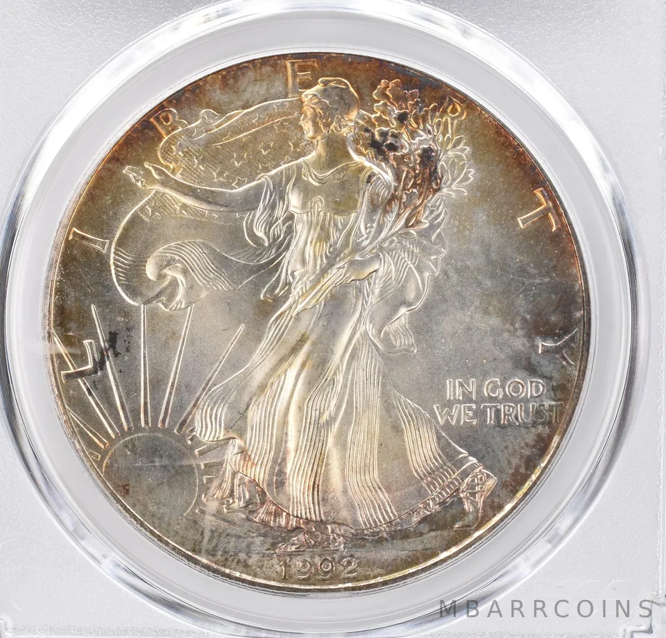 1992 American Silver Eagle MS68 PCGS Beautiful Tone *1224