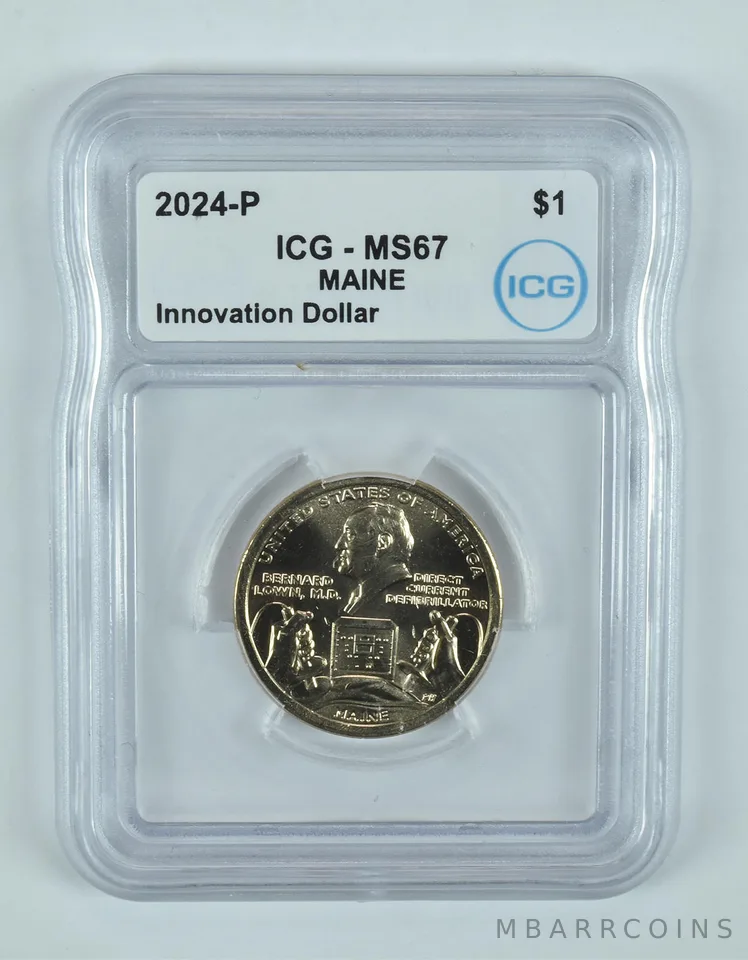 2024-P Innovation $1 Maine Defibrillation MS67 ICG