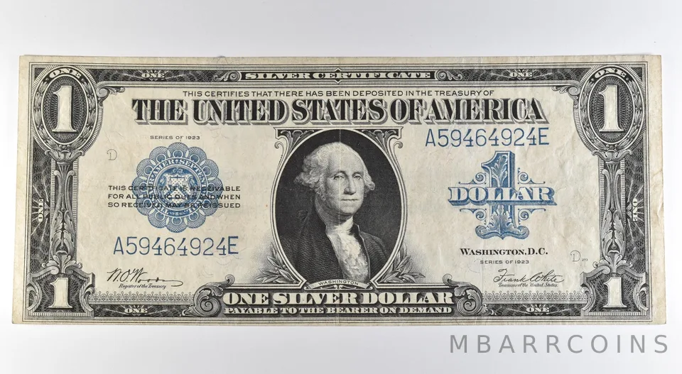 1923 $1 Silver Certificate Large Note Blue Seal Fr#238 *0527